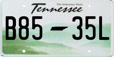 TN license plate B8535L