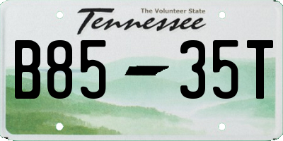 TN license plate B8535T