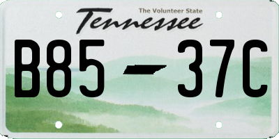 TN license plate B8537C