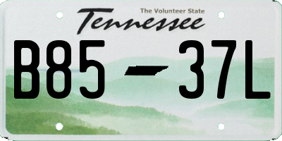 TN license plate B8537L