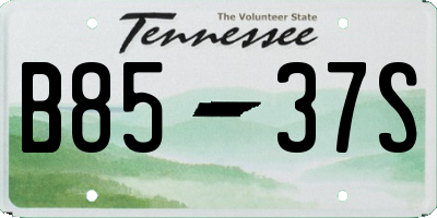 TN license plate B8537S