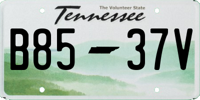 TN license plate B8537V