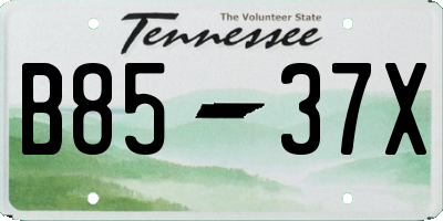 TN license plate B8537X