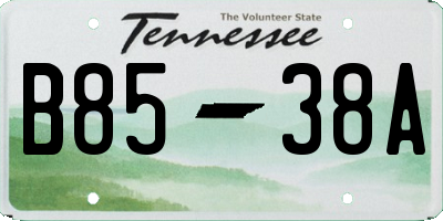TN license plate B8538A