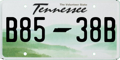 TN license plate B8538B