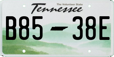 TN license plate B8538E
