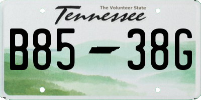TN license plate B8538G