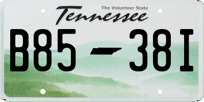 TN license plate B8538I