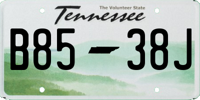 TN license plate B8538J