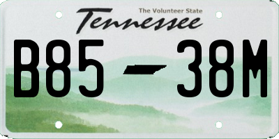 TN license plate B8538M