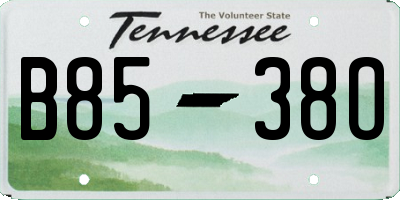 TN license plate B8538O