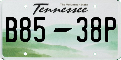 TN license plate B8538P