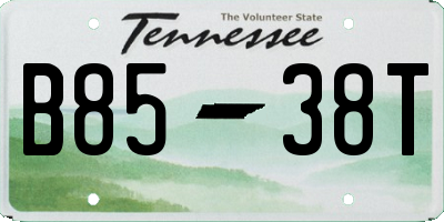 TN license plate B8538T