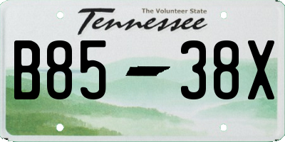 TN license plate B8538X