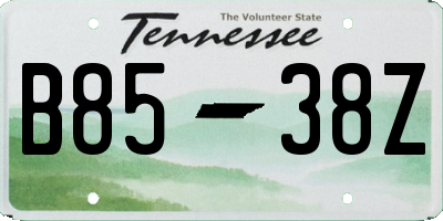 TN license plate B8538Z
