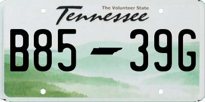 TN license plate B8539G