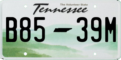 TN license plate B8539M