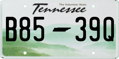 TN license plate B8539Q