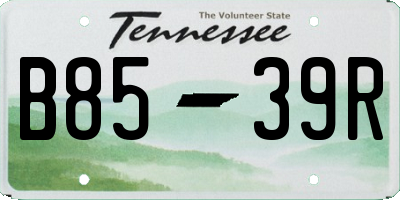 TN license plate B8539R