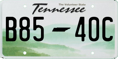 TN license plate B8540C