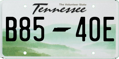 TN license plate B8540E