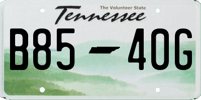 TN license plate B8540G