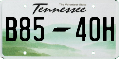 TN license plate B8540H