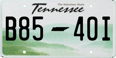 TN license plate B8540I