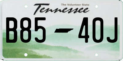 TN license plate B8540J
