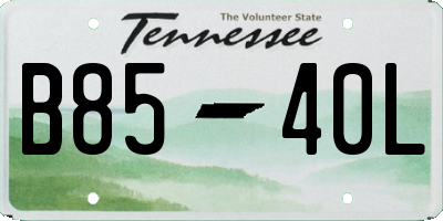 TN license plate B8540L