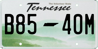 TN license plate B8540M