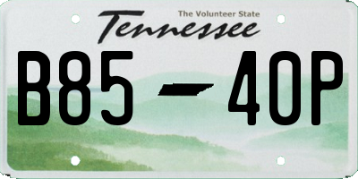 TN license plate B8540P