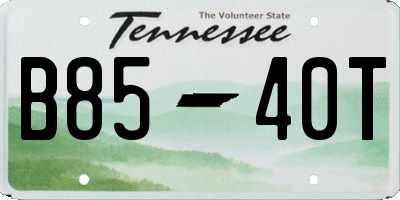 TN license plate B8540T