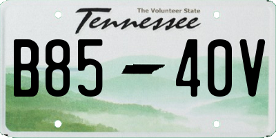 TN license plate B8540V