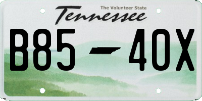 TN license plate B8540X