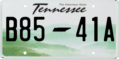 TN license plate B8541A