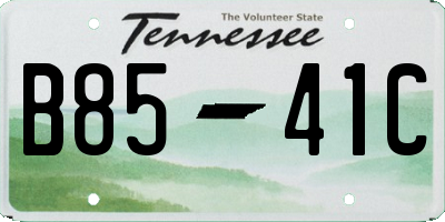 TN license plate B8541C