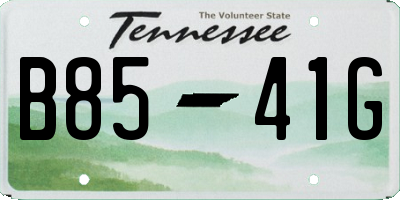 TN license plate B8541G