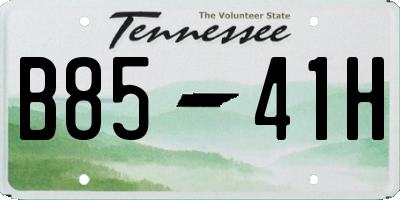 TN license plate B8541H