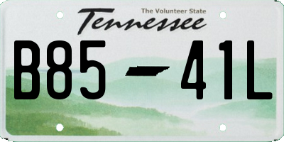 TN license plate B8541L