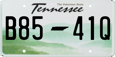 TN license plate B8541Q