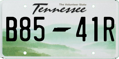 TN license plate B8541R