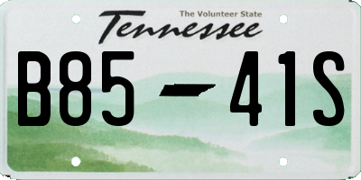 TN license plate B8541S