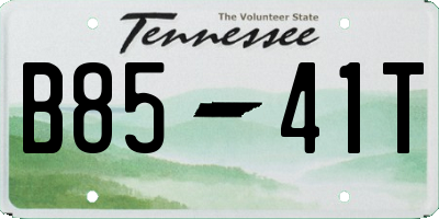 TN license plate B8541T