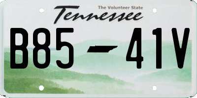 TN license plate B8541V