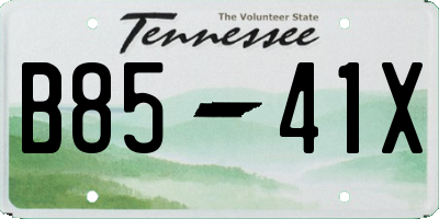 TN license plate B8541X