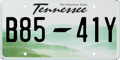 TN license plate B8541Y