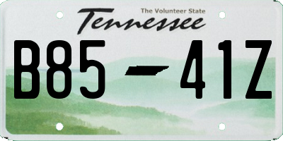 TN license plate B8541Z