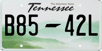 TN license plate B8542L