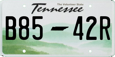 TN license plate B8542R